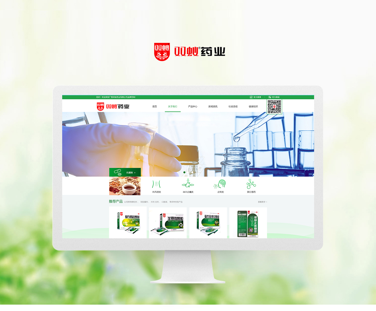 雙蟻藥業官網設計案例
